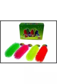 Dżdżownica kolczatka 24cm 4 kolory świecąca gniotek p12