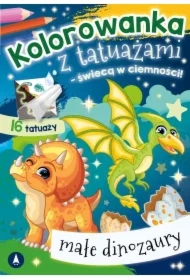 Kolorowanka z tatuażami Małe dinozaury