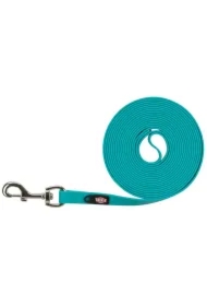 Easy life, Smycz treningowa, dla psa, morski błękit, taśma parciana z powłoką PVC, M&ndash; XL: 5 m/17 mm