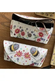 Etui na okulary GL01 Pszczoły i kwiaty