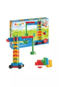  Klocki konstrukcyjne, Zestaw kreatywny Pojazdy budowlane, 80 el., 18 m+