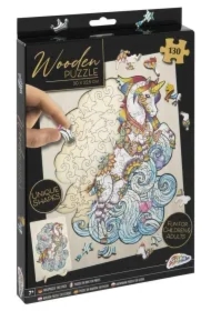 Puzzle drewniane - jednorożec - 130 elementów