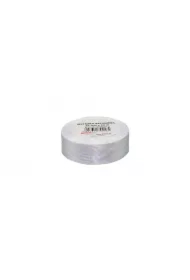 Wstążka satynowa w kropki biała