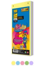 Przekładki 1/3 A4 mix 5 kolorów pastel