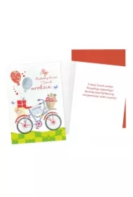 Karnet B6 Urodziny (damskie, szampan)