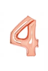 Balon foliowy cyfra 4 różowe złoto