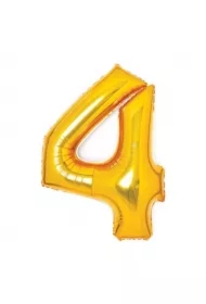 Balon foliowy cyfra 4 złota