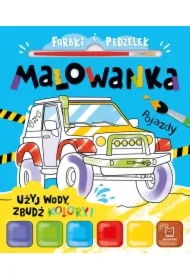 Farbki i pędzelek. Malowanka. Użyj wody, zbudź...