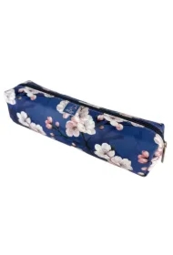 Piórnik szkolny młodzieżowy prostokąt kostka Kwiaty Wiśni