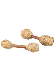 Hantle, zabawka, dla gryzoni, drewno/trawa, 9 x 2 cm