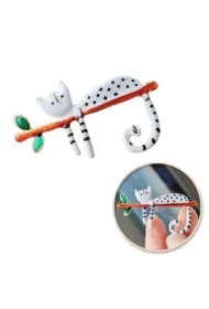 Broszka ozdobna - Biały Kotek BZ161