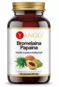 Bromelaina Papaina 490 mg Suplement diety