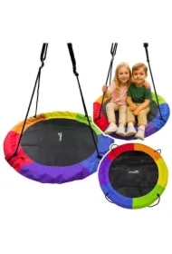 Huśtawka ogrodowa bocianie gniazdo kolorowa 100cm