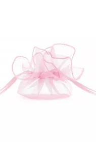Woreczki z organzy różowy 25cm 10 szt