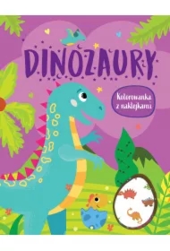 Dinozaury. Kolorowanka z naklejkami