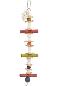 Sznur z koralikami dla papugi falistej i nimfy, 28 cm