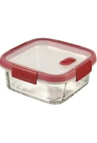 Curver pojemnik cook kwadratowy transparentny/ czerwony