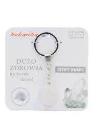 Brelok Dużo zdrowia czysty kwarc