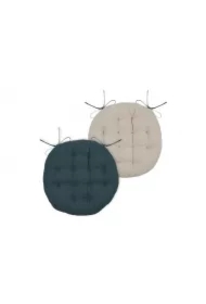 Poduszka na krzesło Duo 38 cm kobaltowa