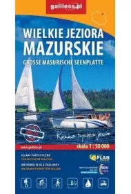 Mapa turystyczna Wielkie Jeziora Mazurskie 1:50 000
