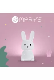 Lampka nocna LED Zając biały mały