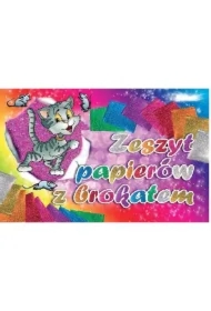 Zeszyt papierów kolorowych A4 brokat