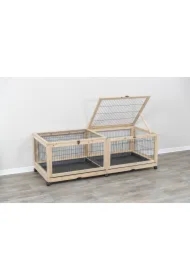 Wybieg domowy, dla kawii domowych/królików, drewno/metal, 150 x 50 x 60 cm