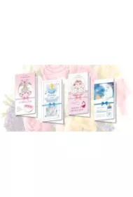 Karnet DL De Lux. Złocony Narodziny mix