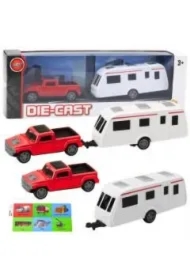 Zestaw samochód metalowy z kKamperem