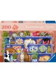 Puzzle 200 el. XL Koty na półce