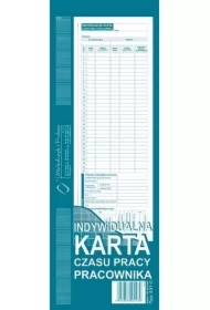 Indywidualna karta czasu pracy pracownika 531-0