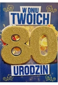 Karnet Urodziny 80 męskie