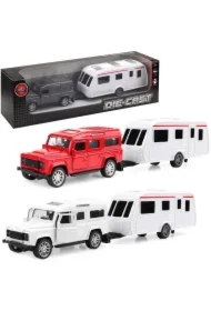 Auto metalowe z przyczepą MIX