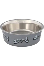 Miska metalowa dla kota z plastikową powłoką 12 cm