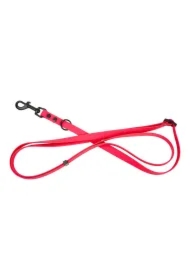 Smycz dla psa 3w1 z wytrzymałej gumy, czerwona, 16mm/1, 00-1, 80 m