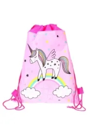 Worek na buty Jednorożec Tęcza różowy