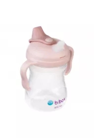 Kubek z miękkim ustnikiem różowy