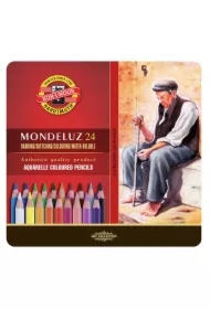 Kredki akwarelowe Mondeluz w metalowym opakowaniu 3724