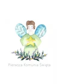 Karnet Swarovski kwadrat CL106 Komunia Chłopiec