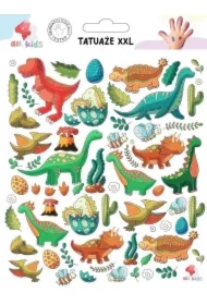 Tatuaże zmywalne dla dzieci Dinozaury XXL