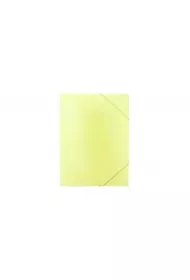 Teczka A4 z gumką PP pastel żółty