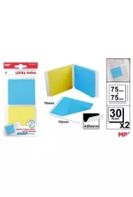 Karteczki samoprzylepne przezrocz 75x75mm 2x30szt