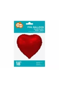 Balon foliowy Serce matowe czerwone