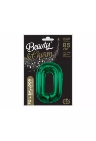 Balon foliowy B&C cyfra 0 zieleń butelkowa