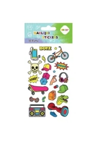 Naklejki 3D Puffy Text 10x20cm HAPPY COLOR