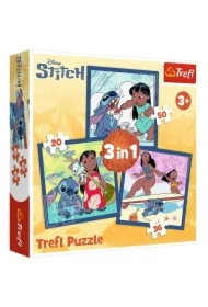 Puzzle 3w1 (20+36+50 el.) Czas ze Stitchem