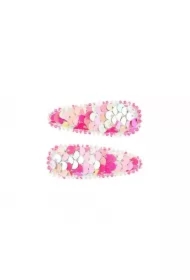 Spinki do włosów syrenie łuski różowe Bowi