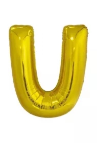 Balon foliowy litera U złota