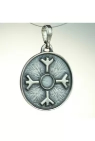 Amulet Ochronny Algiz, oksydowany