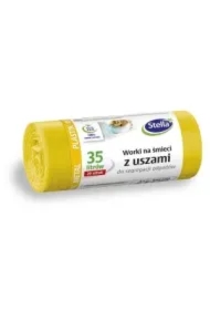 Worki na śmieci z uszami do segregacji odpadów Plastik Metal 35L